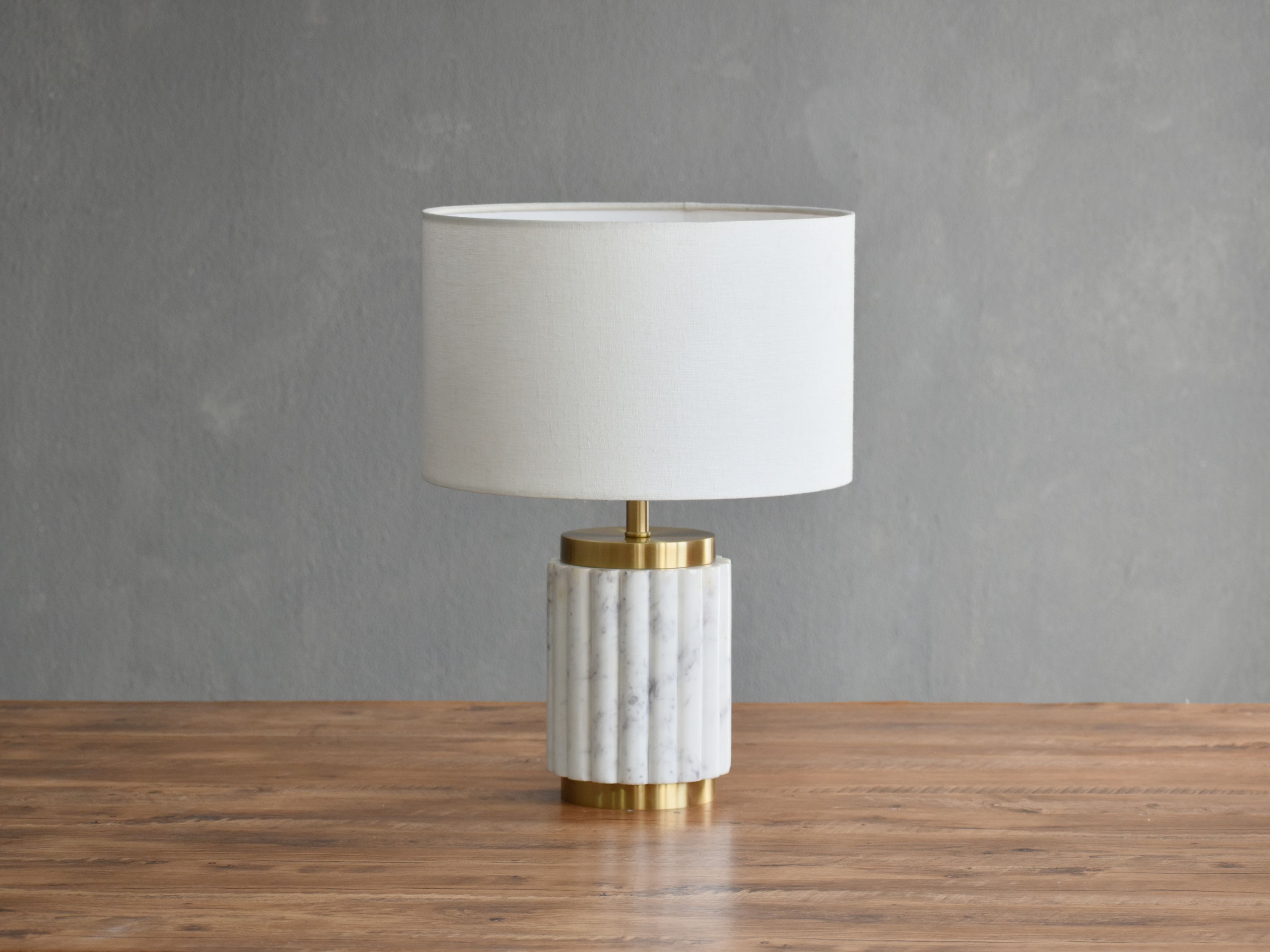 Marble Table Lamp - Brass